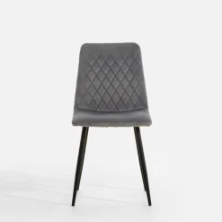 Krzesło tapicerowane pikowane ALLINA szare