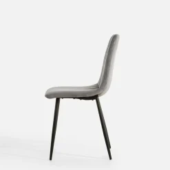 Krzesło tapicerowane pikowane ALLINA szare