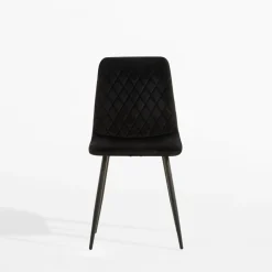 Krzesło tapicerowane pikowane ALLINA czarne
