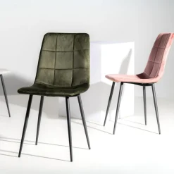 Krzesło tapicerowane różowe FOLVIO