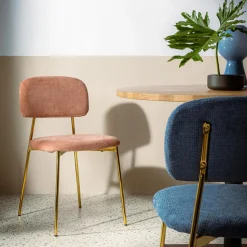 inny Krzesło tapicerowane różowe ERMENIO