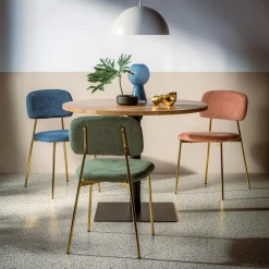 inny Krzesło tapicerowane różowe ERMENIO