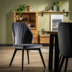 Krzesło tapicerowane SIENNE szare