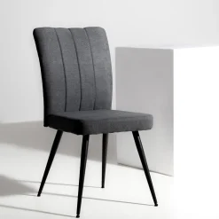 Krzesło tapicerowane szare SVENTO