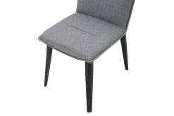 Krzesło tapicerowane szare RUFUS