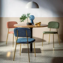 Krzesła|inny Krzesło tapicerowane zielone ERMENIO