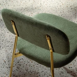 Krzesła|inny Krzesło tapicerowane zielone ERMENIO