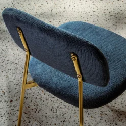 inny Krzesło tapicerowne granatowe ERMENIO