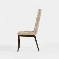 Krzesła|Modum Krzesło welurowe beżowe CAPITONE VOLARE