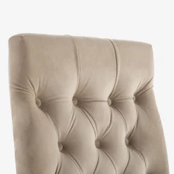 Krzesła|Modum Krzesło welurowe beżowe CAPITONE VOLARE