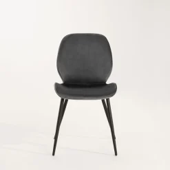 inny Krzesło welurowe ciemnoszare RITHA