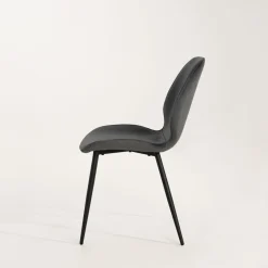 inny Krzesło welurowe ciemnoszare RITHA