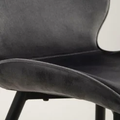 inny Krzesło welurowe ciemnoszare RITHA