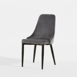 Krzesła|inny Krzesło welurowe ciemnoszare HOMESTED