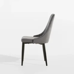 Krzesła|inny Krzesło welurowe ciemnoszare HOMESTED