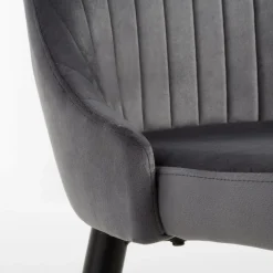 Krzesła|inny Krzesło welurowe ciemnoszare HOMESTED