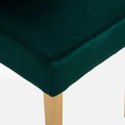 Krzesła|Fameg Krzesło welurowe ciemnozielone URSIN