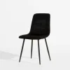 Krzesła| Krzesło welurowe czarne ABADA