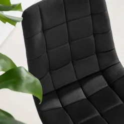 Krzesła| Krzesło welurowe czarne ABADA