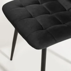 Krzesła| Krzesło welurowe czarne ABADA