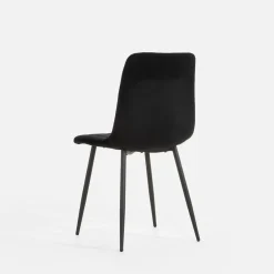 Krzesło welurowe czarne ADEK