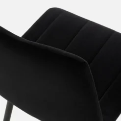 Krzesło welurowe czarne ADEK