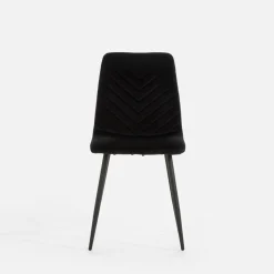 Krzesło welurowe czarne ANUTO