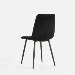 Krzesło welurowe czarne ANUTO