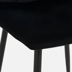 Krzesło welurowe czarne ANUTO