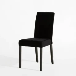 inny Krzesło welurowe czarne DEWIA