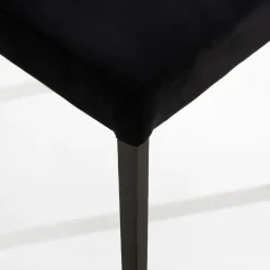 inny Krzesło welurowe czarne DEWIA