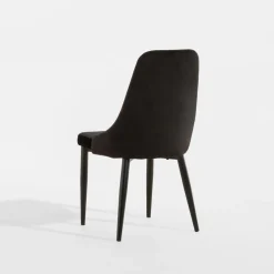inny Krzesło welurowe czarne HARBORE