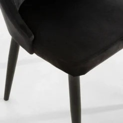 inny Krzesło welurowe czarne HARBORE