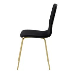 Krzesła|Fameg Krzesło welurowe czarne VINGE