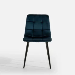 Krzesła|inny Krzesło welurowe granatowe JYRANDO