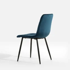 Krzesła|inny Krzesło welurowe granatowe JYRANDO