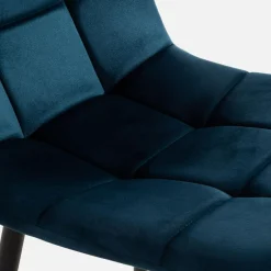 Krzesła|inny Krzesło welurowe granatowe JYRANDO