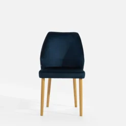 Fameg Krzesło welurowe granatowe KELLAN
