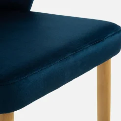 Fameg Krzesło welurowe granatowe KELLAN