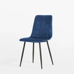 Krzesła| Krzesło welurowe granatowe ADEK