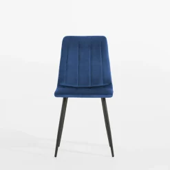 Krzesła| Krzesło welurowe granatowe ADEK