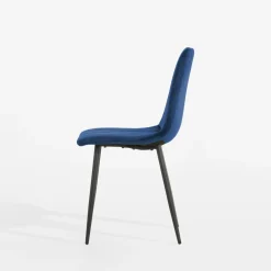 Krzesła| Krzesło welurowe granatowe ADEK
