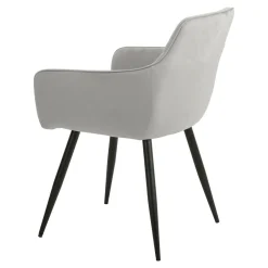 Krzesło welurowe jasnoszare ACURO II