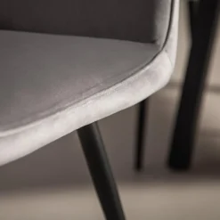 Krzesło welurowe jasnoszare ACURO II