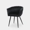Krzesła|inny Krzesło welurowe LIANA czarne