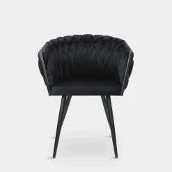Krzesła|inny Krzesło welurowe LIANA czarne