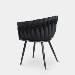Krzesła|inny Krzesło welurowe LIANA czarne