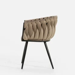 Krzesła| Krzesło welurowe LIANA szarobeżowe