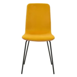 Krzesła|Fameg Krzesło welurowe miodowe VINGE