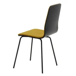 Krzesła|Fameg Krzesło welurowe musztardowe VINGE